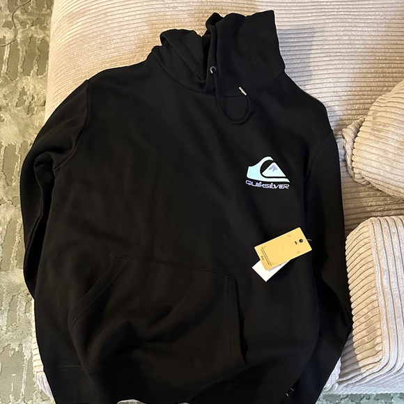 Quiksilver Black Pullover with Logo - Picture 1 of 4